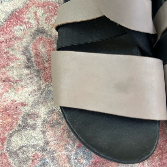 Lilimill gray leather crossover sandals made in Italy size 38 7.5 - Picture 5 of 10